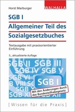 SGB I, Allgemeiner Teil des Sozialgesetzbuches - Marburger, Horst