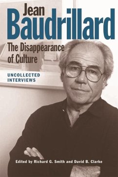 Cover Jean Baudrillard: The Disappearance of Culture (eBook, ePUB)