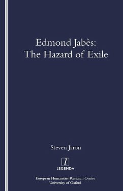 Edmond Jabes and the Hazard of Exile (eBook, PDF) - Jaron, Steven