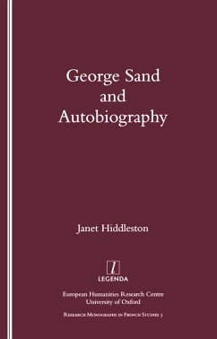 Cover George Sand and Autobiography (eBook, PDF)