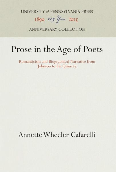 Prose in the Age of Poets Prose in the Age of Poets