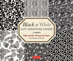 Black & White Gift Wrapping Papers - 6 Sheets - Publishing, Tuttle