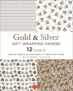 Gold & Silver Gift Wrapping Papers - 12 Sheets - Publishing, Tuttle