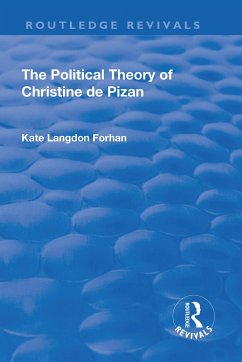 Cover The Political Theory of Christine De Pizan
