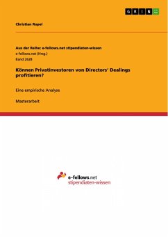 Können Privatinvestoren von Directors¿ Dealings profitieren? - Ropel, Christian