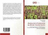 Analyse de la Productivité du blé dur (Variété Karim)