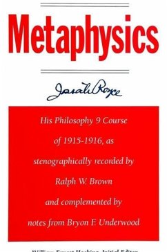 Metaphysics - Royce, Josiah