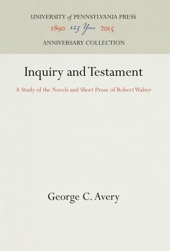 Inquiry and Testament - Avery, George C.