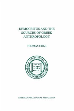 Cover Democritus and the Sources of Greek Anthropology