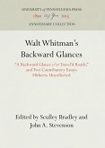Walt Whitman's Backward Glances