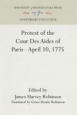 Protest of the Cour Des Aides of Paris--April 10, 1775