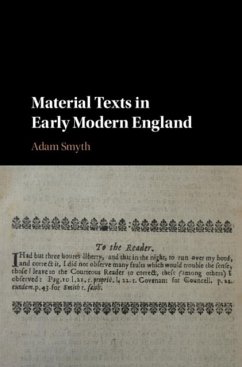 Material Texts in Early Modern England (eBook, PDF) - Smyth, Adam