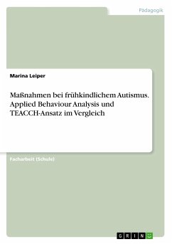 Maßnahmen bei frühkindlichem Autismus. Applied Behaviour Analysis und TEACCH-Ansatz im Vergleich - Leiper, Marina