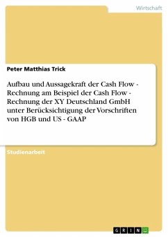 Aufbau und Aussagekraft der Cash Flow - Rechnung am Beispiel der Cash Flow - Rechnung der XY Deutschland GmbH unter Berücksichtigung der Vorschriften von HGB und US - GAAP (eBook, ePUB) - Trick, Peter Matthias