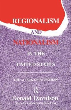Regionalism and Nationalism in the United States - Davidson, Donald
