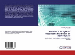 Numerical analysis of viscoelastic fluid from an inclined plate