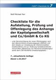 Checkliste für die Aufstellung, Prüfung und Offenlegung des Anhangs der Kapitalgesellschaft und Co/GmbH & Co KG