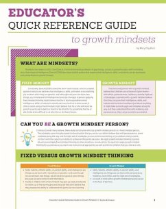 Educator's Quick Reference Guide to Growth Mindsets - Ricci, Mary Cay