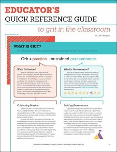 Educator's Quick Reference Guide to Grit in the Classroom - Sanguras, Laila