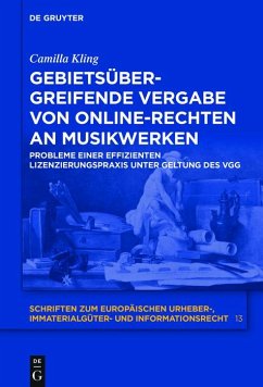 Cover Gebietsübergreifende Vergabe von Online-Rechten an Musikwerken (eBook, PDF)