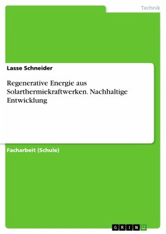 Regenerative Energie aus Solarthermiekraftwerken. Nachhaltige Entwicklung (eBook, PDF) - Schneider, Lasse