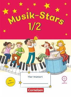 Musik-Stars - Grundwissen 1./2. Schuljahr - Übungsheft mit Lösungen und Audio-CD - Wezel, Solveig