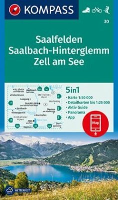 KOMPASS Wanderkarte 30 Saalfelden, Saalbach-Hinterglemm, Zell am See