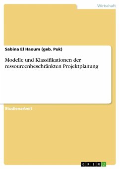 Cover Modelle und Klassifikationen der ressourcenbeschränkten Projektplanung (eBook, ePUB)