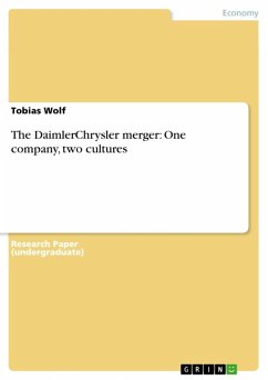 The DaimlerChrysler merger - One company, two cultures (eBook, ePUB) - Wolf, Tobias