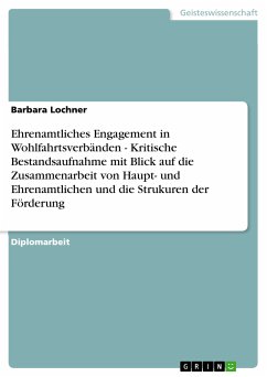 Ehrenamtliches Engagement in Wohlfahrtsverbänden - Kritische Bestandsaufnahme mit Blick auf die Zusammenarbeit von Haupt- und Ehrenamtlichen und die Strukuren der Förderung (eBook, ePUB)