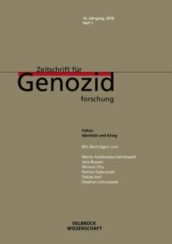 Cover Zeitschrift für Genozidforschung. 16. Jg. 2018, Heft 1
