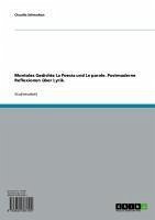 Montales Gedichte La Poesia und Le parole. Postmoderne Reflexionen über Lyrik. (eBook, ePUB)