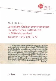 Cover Lateinische Ordinariumsvertonungen im lutherischen Gottesdienst in Mitteldeutschland zwischen 1640 und 1770