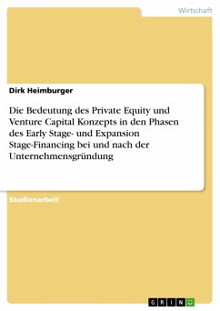 Die Bedeutung des Private Equity und Venture Capital Konzepts in den Phasen des Early Stage- und Expansion Stage-Financing bei und nach der Unternehmensgründung (eBook, ePUB) - Heimburger, Dirk
