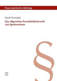Cover Das allgemeine Persönlichkeitsrecht von Sportvereinen (eBook, PDF)