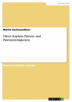 Viktor Kaplans Patente und Patentstreitigkeiten (eBook, ePUB)