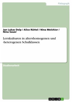 Lernkulturen in altershomogenen und -heterogenen Schulklassen (eBook, ePUB)