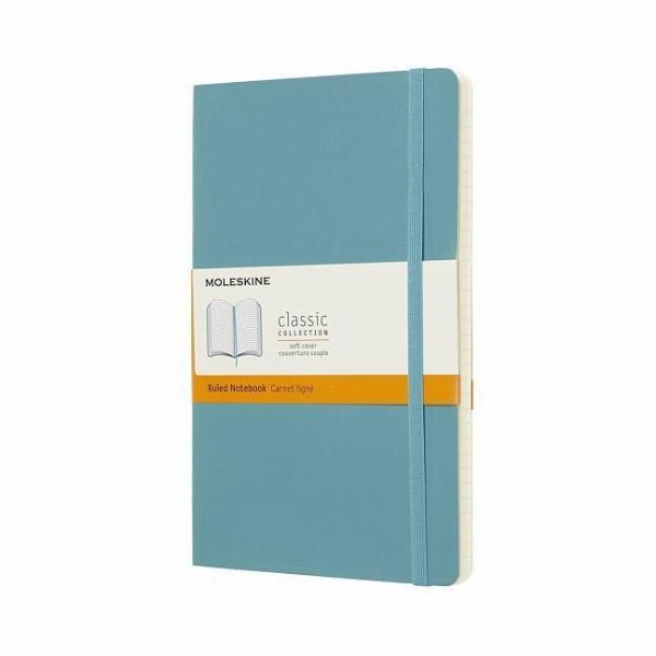 Moleskine Notizbuch Large/A5, Liniert, Soft Cover, Riff Blau bei bücher.de  bestellen