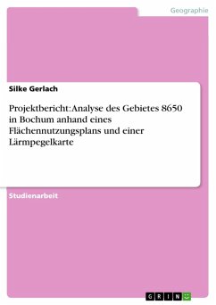 Projektbericht: Analyse des Gebietes 8650 in Bochum anhand eines Flächennutzungsplans und einer Lärmpegelkarte (eBook, ePUB)