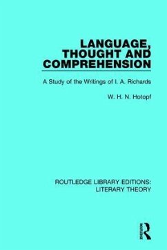 Language, Thought and Comprehension - Hotopf, W H N