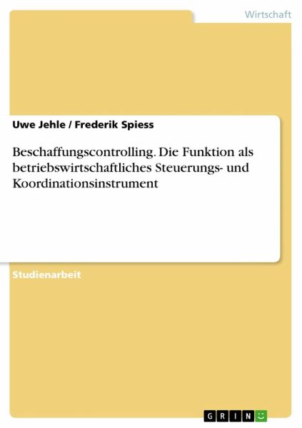 Beschaffungscontrolling (eBook, ePUB)