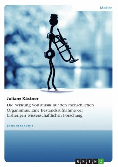 Wirkung von Musik - Eine Bestandsaufnahme bisher vorliegender wissenschaftlicher Erhebungen (eBook, ePUB) - Kästner, Juliane