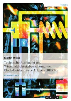 Technische Auslegung und Wirtschaftlichkeitsbetrachtung von Block-Heizkraftwerk-Anlagen (BHKW) (eBook, ePUB)