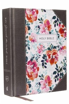 KJV, Journal the Word Bible, Cloth Over Board, Pink Floral, Red Letter Edition, Comfort Print - Thomas Nelson