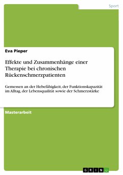 Effekte und Zusammenhänge einer Therapie bei chronischen Rückenschmerzpatienten (eBook, PDF)