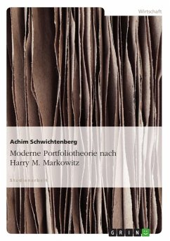 Moderne Portfoliotheorie nach Harry M. Markowitz (eBook, ePUB) - Schwichtenberg, Achim