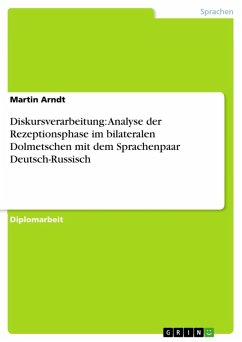 Diskursverarbeitung: Analyse der Rezeptionsphase im bilateralen Dolmetschen mit dem Sprachenpaar Deutsch-Russisch (eBook, ePUB)