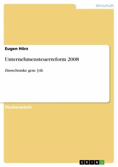 Unternehmensteuerreform 2008 (eBook, ePUB)