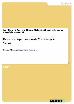 Brand Comparison Audi, Volkswagen, Volvo (eBook, PDF) - Heyn, Jan; Blank, Patrick; Hohmann, Maximilian; Wozniak, Stefan