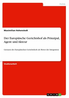 Der Europäische Gerichtshof als Prinzipal, Agent und Akteur - Hohenstedt, Maximilian